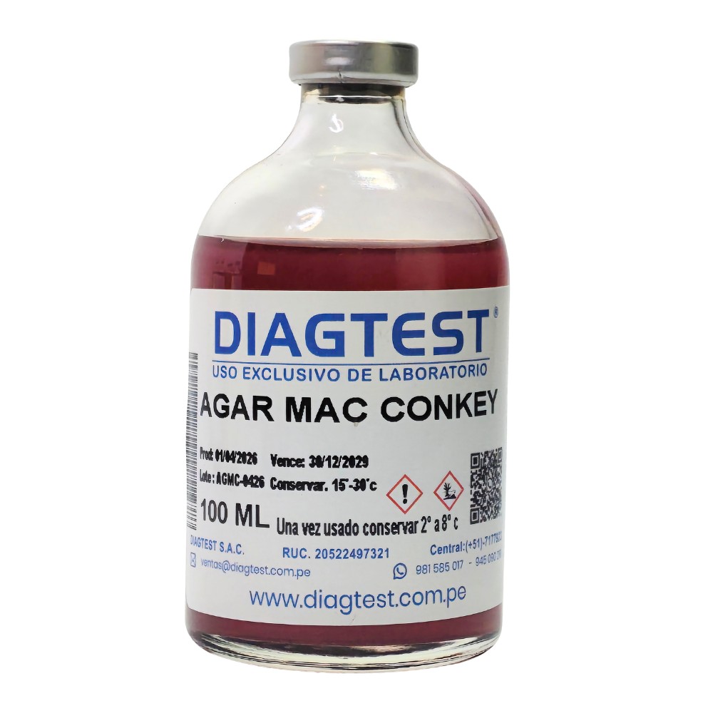 AGAR MAC CONKEY X 100 ML
