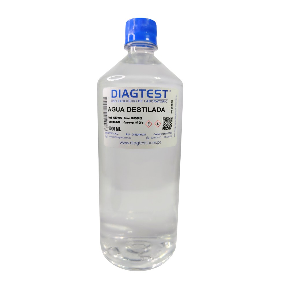 AGUA DESTILADA X 1000 ML (NO ESTERIL)