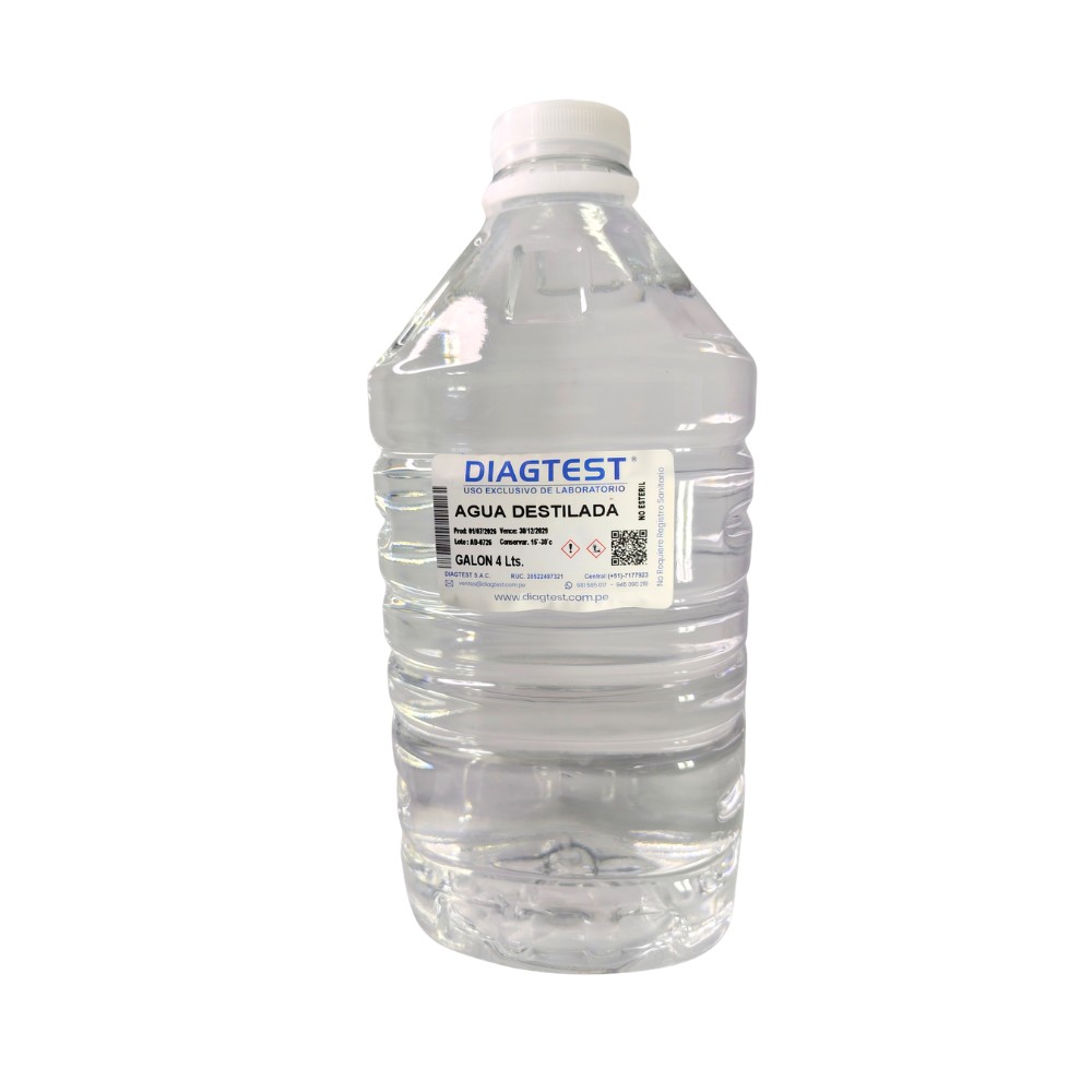 AGUA DESTILADA X GALON 4 LT (NO ESTERIL)